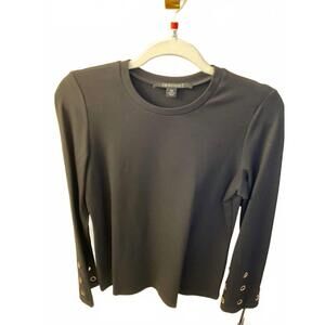 NEW INSIGHT women's grommet sleeves top in black